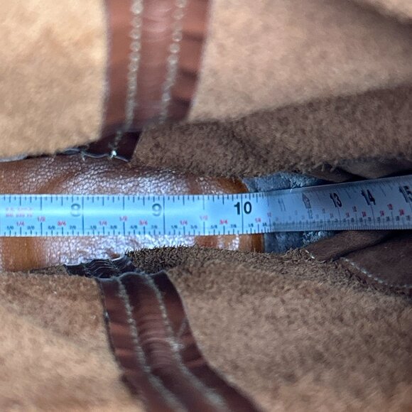 Sendra Knee High Boots Womens 8 Brown Leather Riding Moto Studded Biker Western - Picture 8 of 15